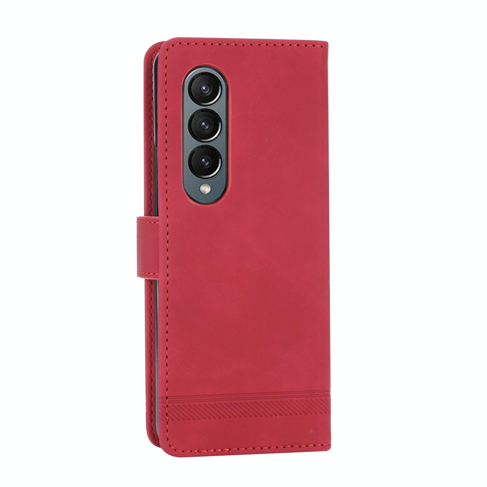 For Samsung Galaxy Z Fold4 5G Premium Leather Tpu Case - Black 4