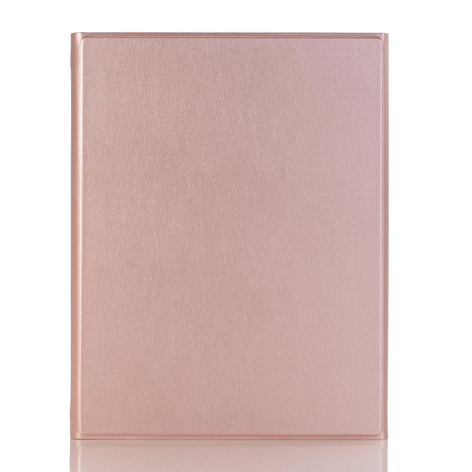 Bluetooth Keyboard Leather Case For Ipad Pro 10.5 With Touch Control - Lambskin Texture Compatible With 10.2 2021 & 2020 & 2019 / Air 3 - Pink 3