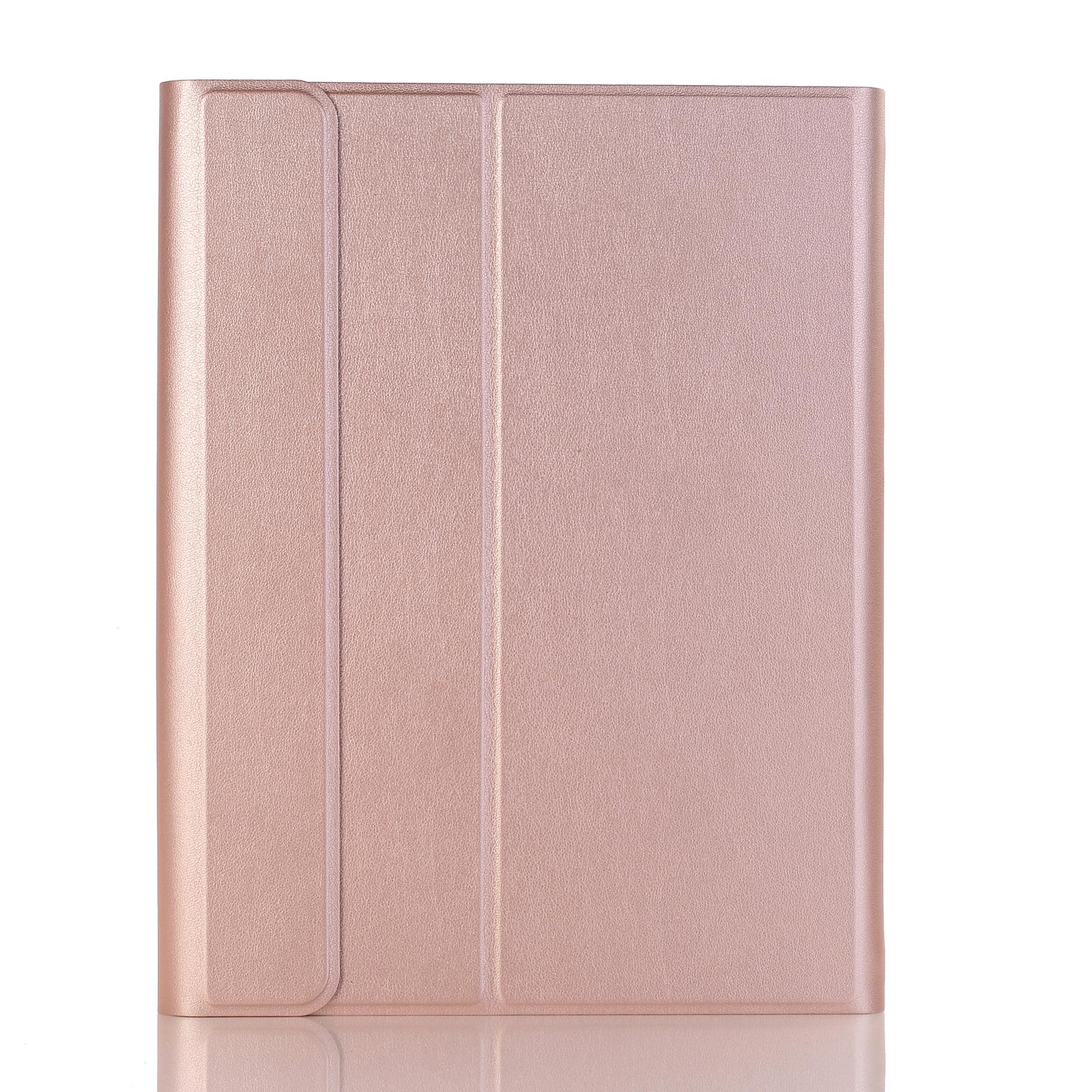 Bluetooth Keyboard Leather Case For Ipad Pro 10.5 With Touch Control - Lambskin Texture Compatible With 10.2 2021 & 2020 & 2019 / Air 3 - Pink 4