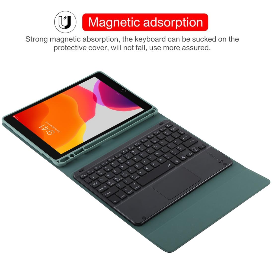 Bluetooth Tablet Case For Ipad 10.2 / Ipad Air 2019 With Touch Pad & Backlight & Pen Holder - Detachable Microfiber Leather - Pink 8