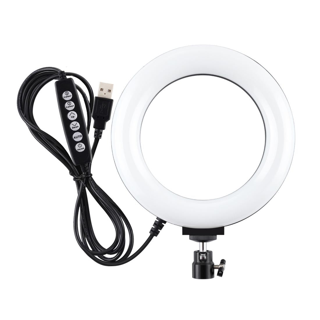 10 Mode Usb Led Ring Light with Tripod and Ball Head - 6.2 Inch Diameter - Pink 3