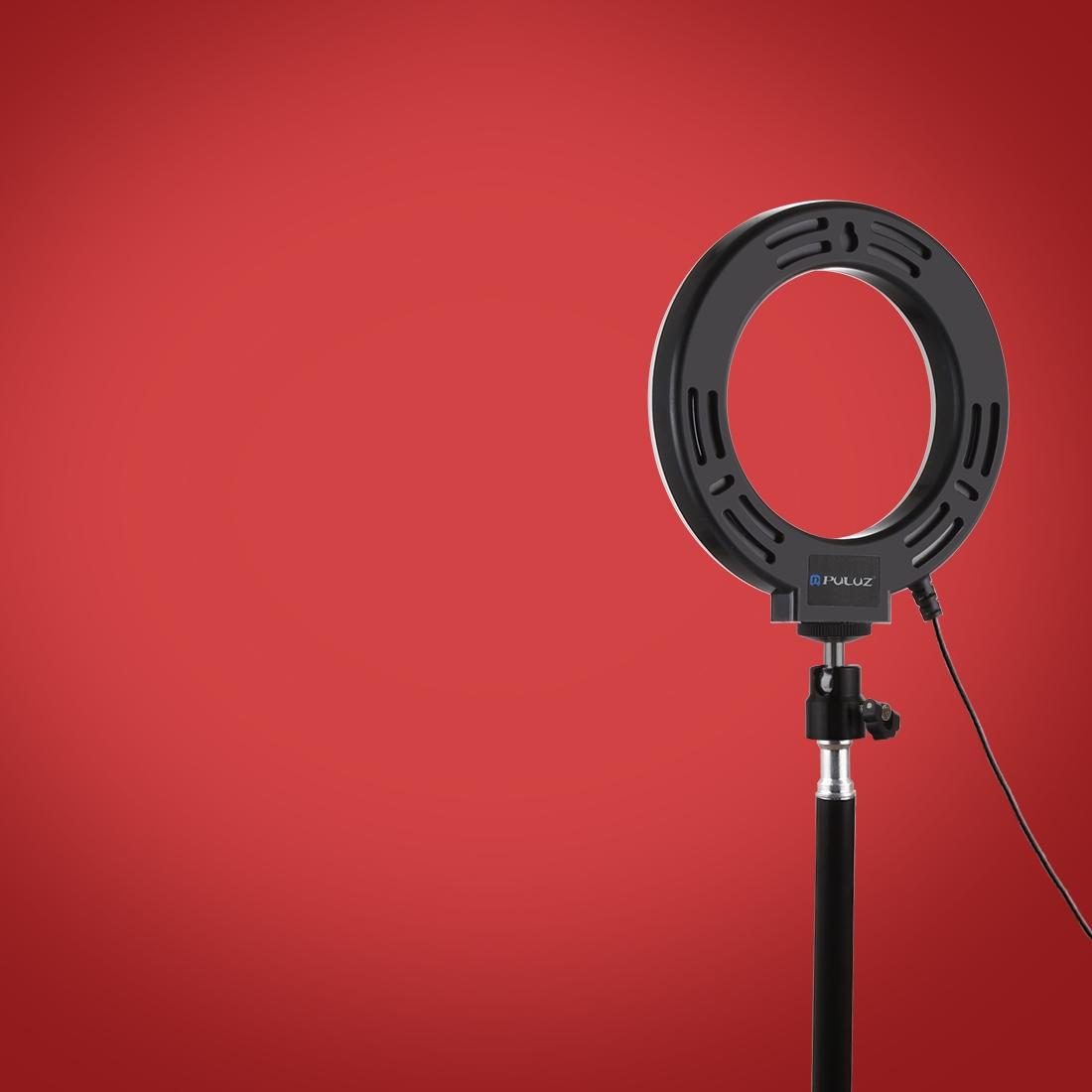 10 Mode Usb Led Ring Light with Tripod and Ball Head - 6.2 Inch Diameter - Pink 9
