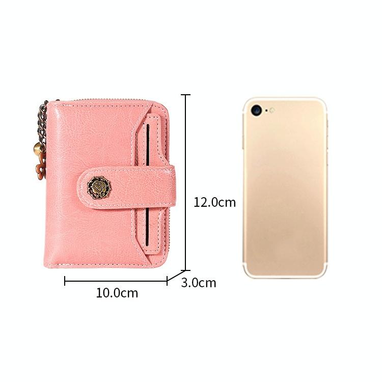 Rfid-blocking Women Wallet with Card Slots - Anti-magnetic - Pink