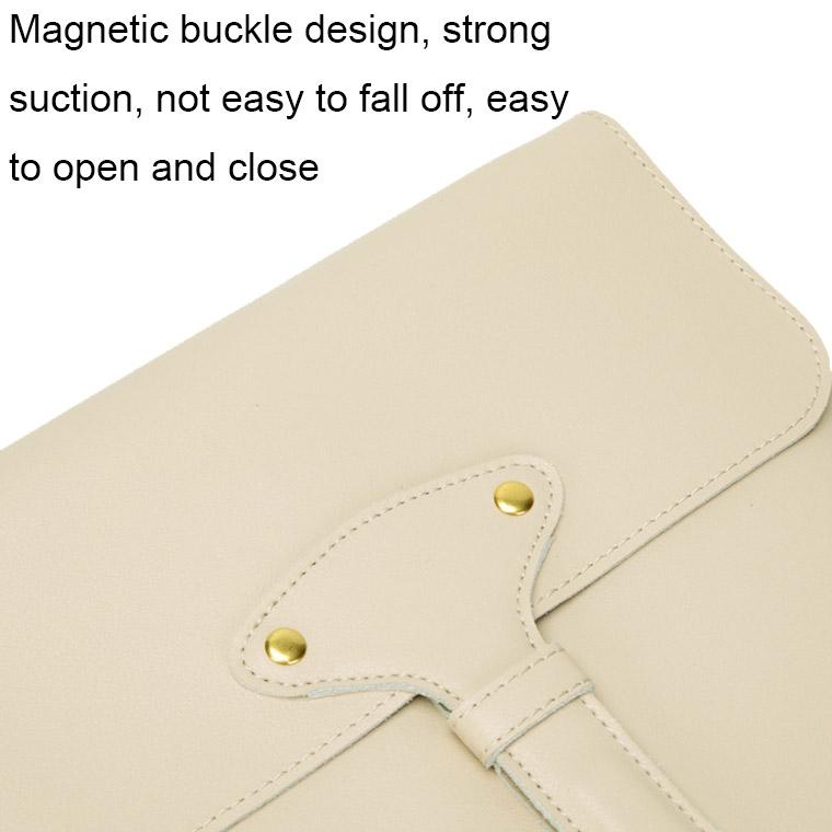 Waterproof Leather Laptop Liner Bag - 3-in-1 15 Inches - Avocado Green 4