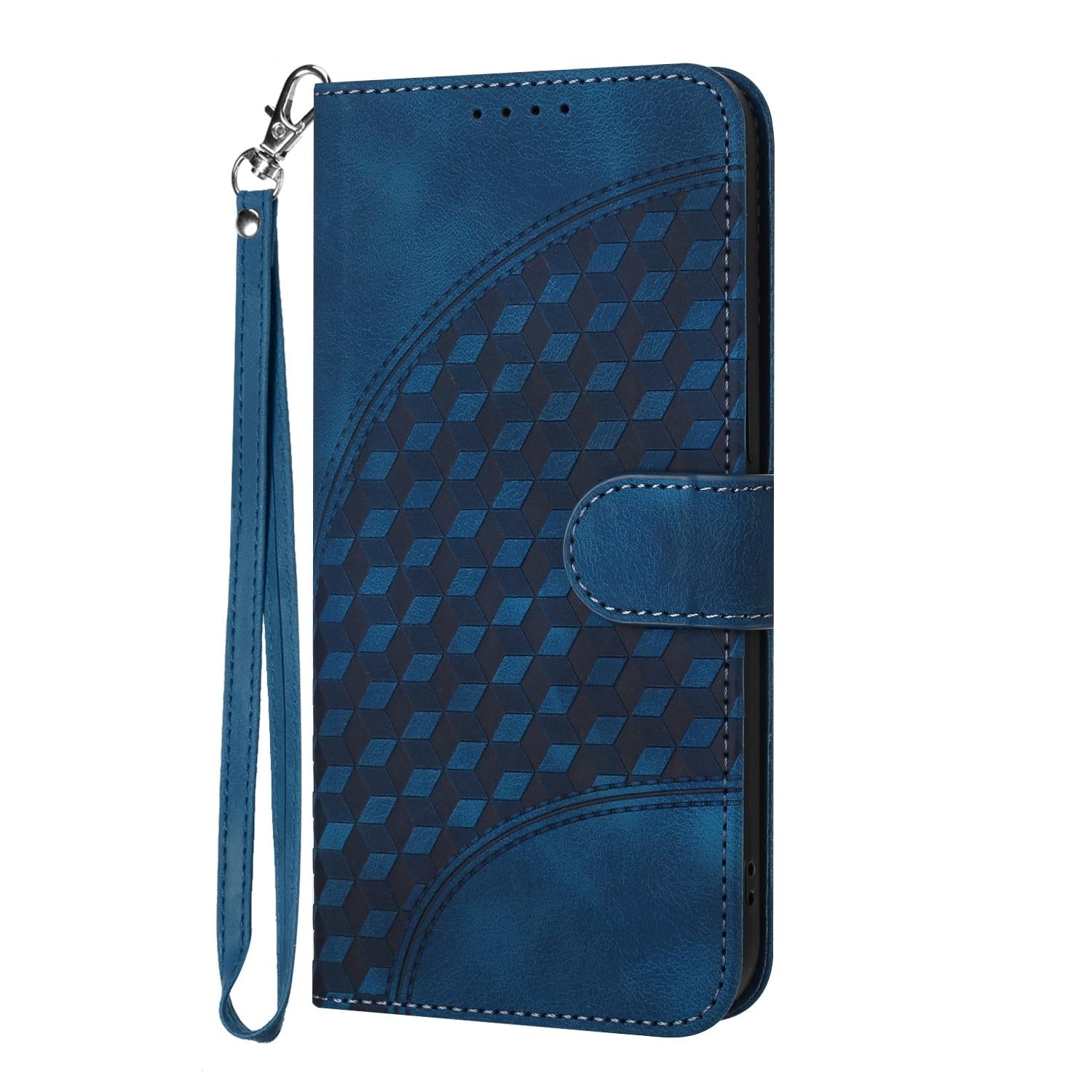 For Samsung Galaxy Z Fold4 5G Embossed Elephant Head Phone Case With Lanyard - Red 10