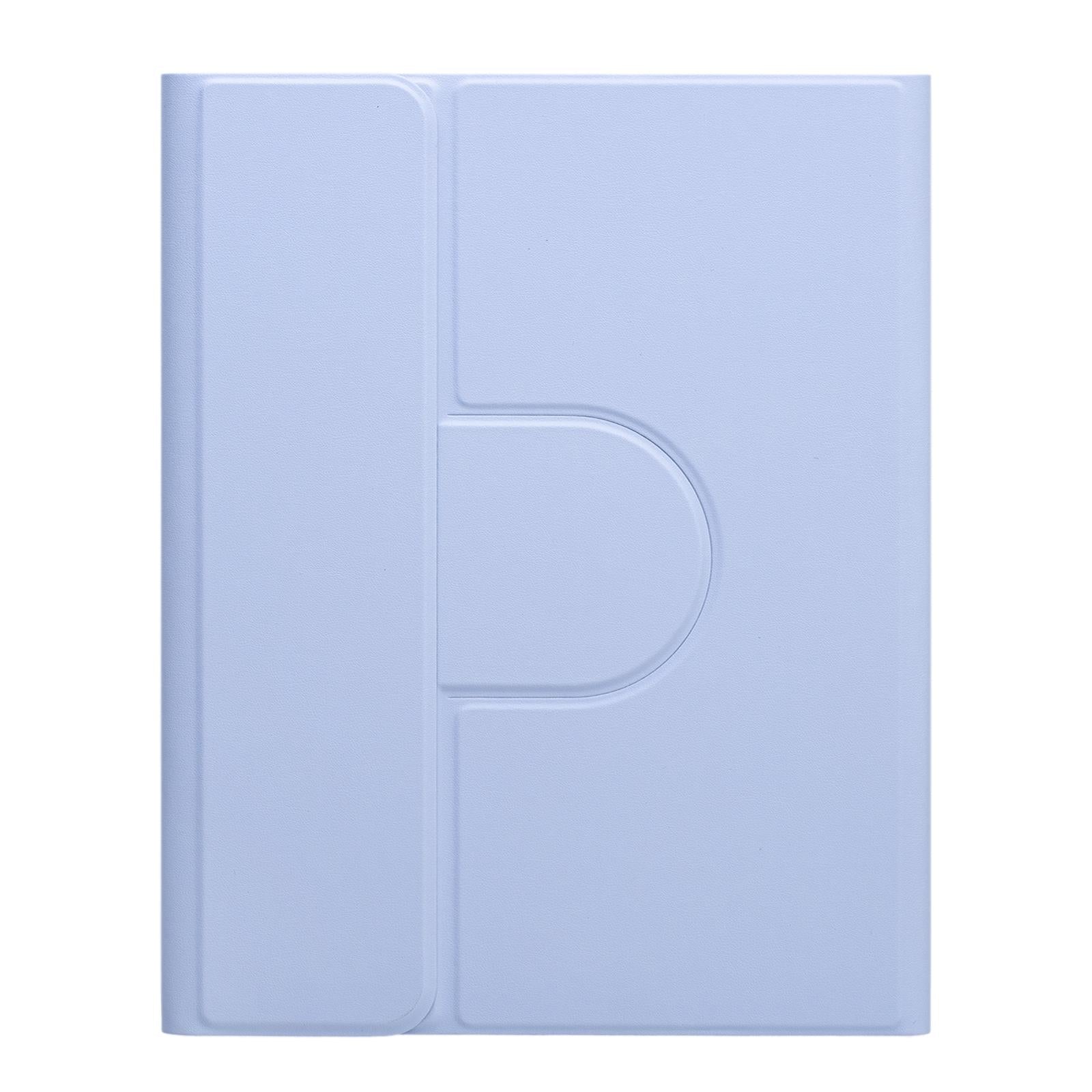 360 Degree Rotatable Bluetooth Keyboard Leather Case With Touchpad - Square Button - Lavender Purple - For Ipad 10Th Gen 10.9 2022