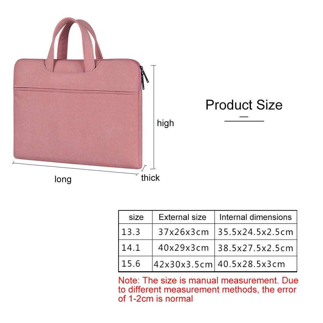 Waterproof Portable One-shoulder Handbag for 15.6 Laptops with Hidden Zipper and Suitcase Belt - Pink 6