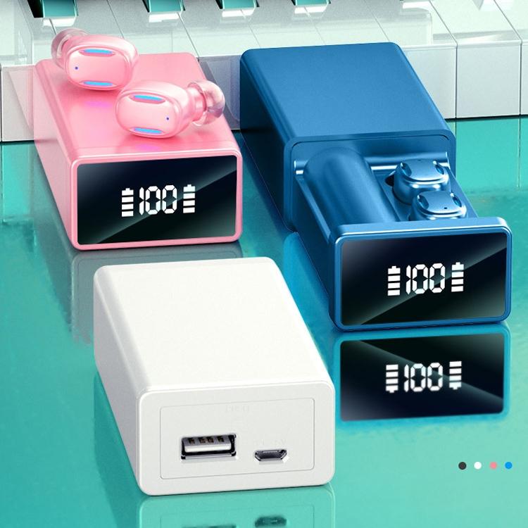 Wireless Bluetooth Earphones with Magnetic Charging Box - Pink 3