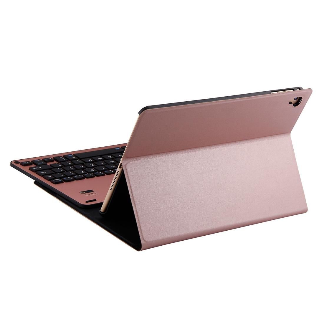 Bluetooth Keyboard & Leather Tablet Case For Ipad Air / Pro 9.7 - Detachable Water Repellent Magnetic 3-Gear Angle - Pink 11