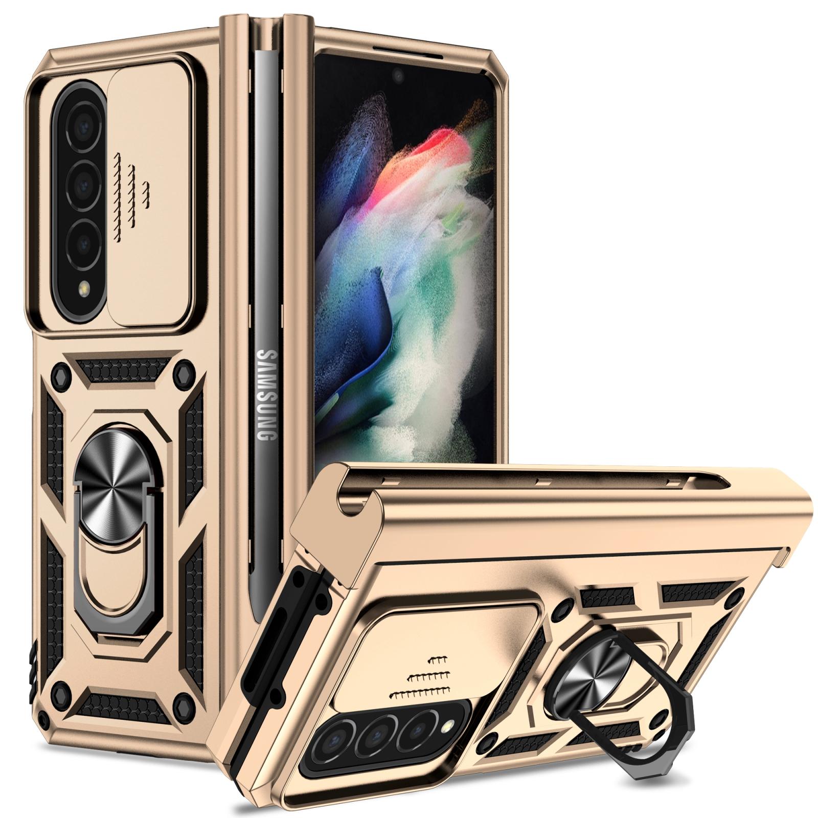 For Samsung Galaxy Z Fold4 5G Secure Sliding Case - Dark Green 8