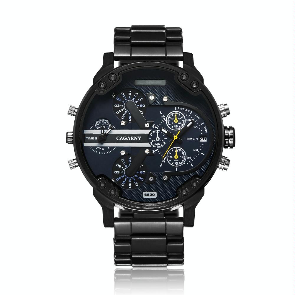 Large Dial Dual Time Zone Business Watch - Fashionable Quartz - Wa0024F
