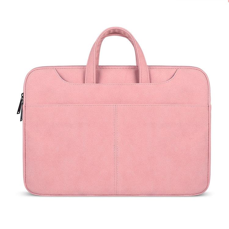 Waterproof Portable One-shoulder Handbag for 13.3 Laptops with Strap & Magic Stick - Pink 3