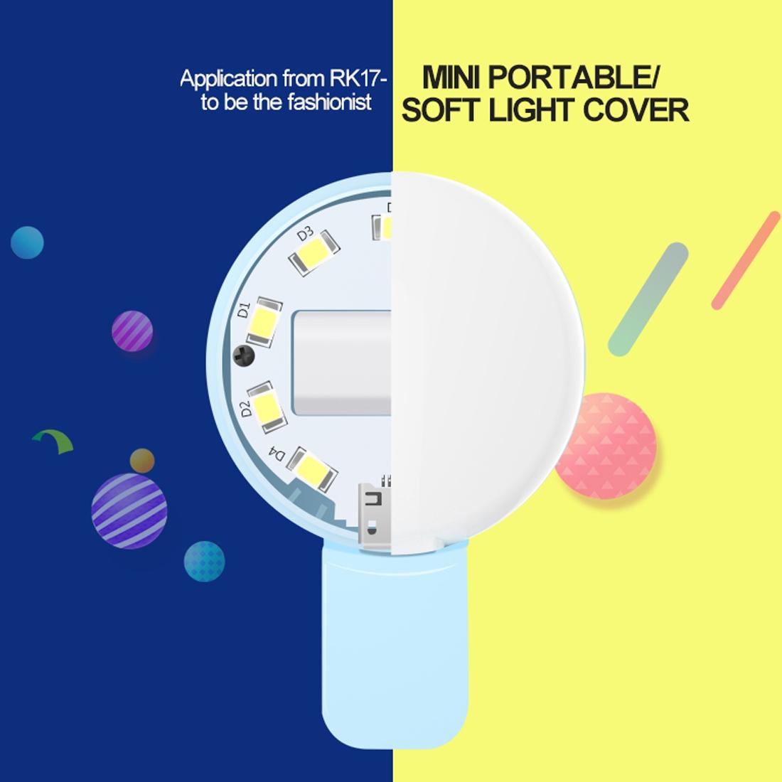 Portable Mini Beauty Light for Smartphones - 3 Brightness Levels 9 Led Warm / White - Iphone Galaxy Huawei Xiaomi Lg Htc - Pink 9