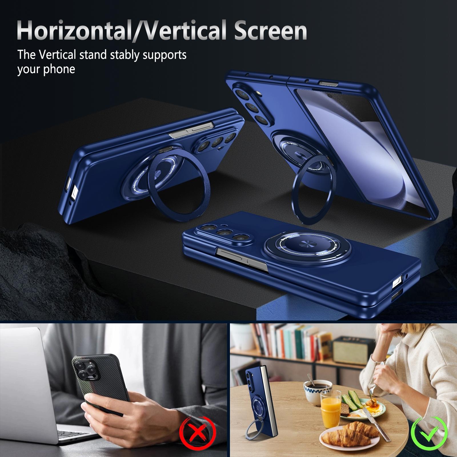 For Samsung Galaxy Z Fold4 5G Shockproof 360 Degree Rotating Case - Purple 14