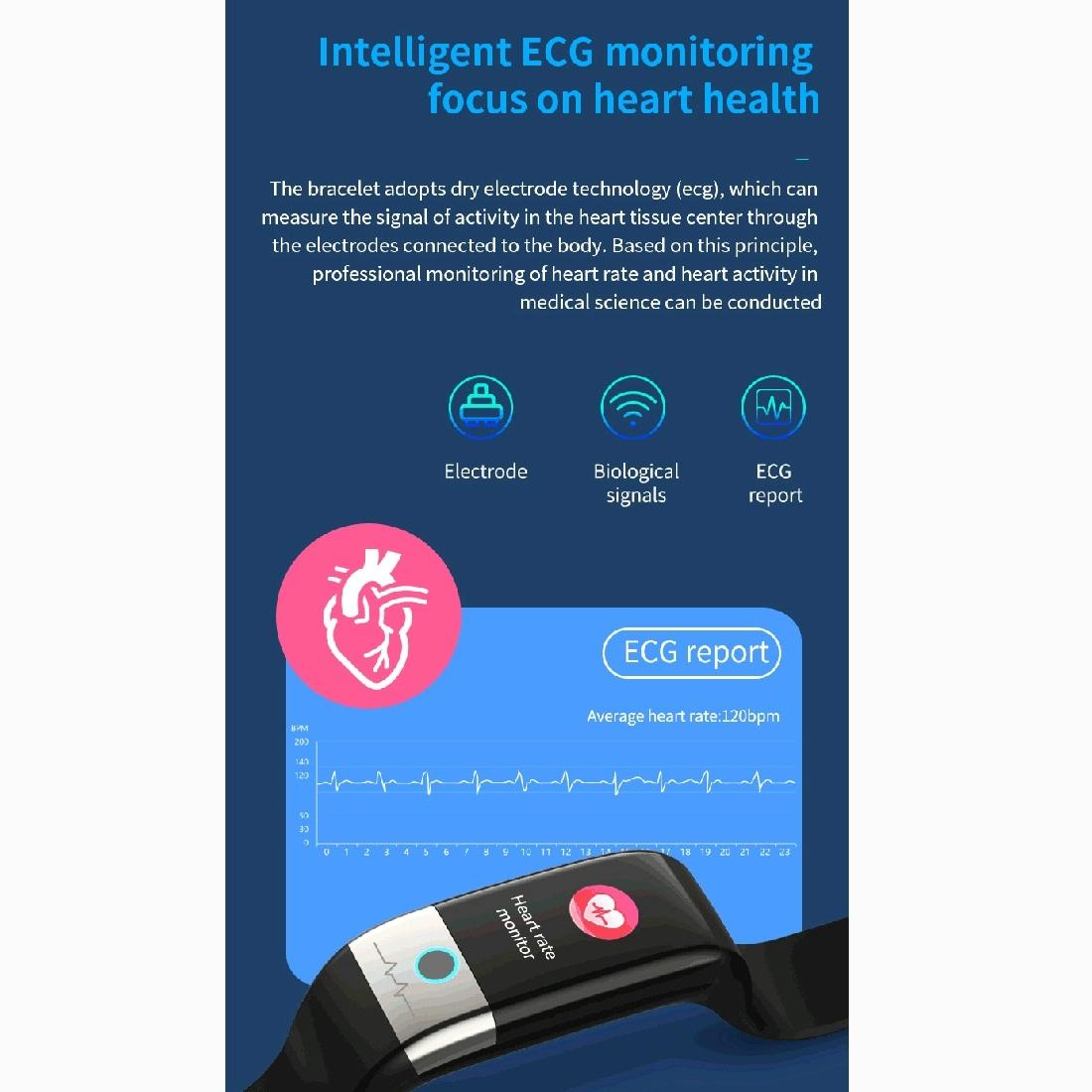 Smart Watch With Heart & Oxygen Monitoring Colour Screen Ip67 - Pink 9