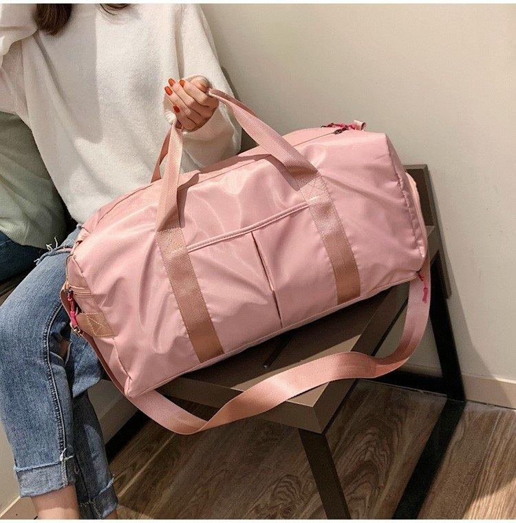 Yoga and Sports Gym Bag - Lightweight Nylon - Pink 9