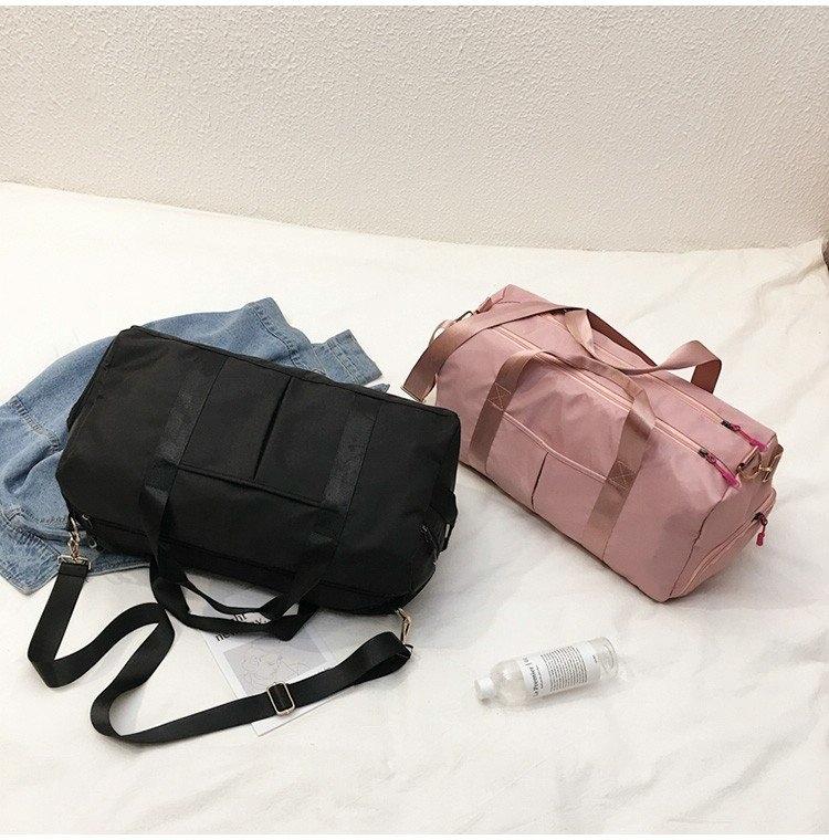 Yoga and Sports Gym Bag - Lightweight Nylon - Pink 12