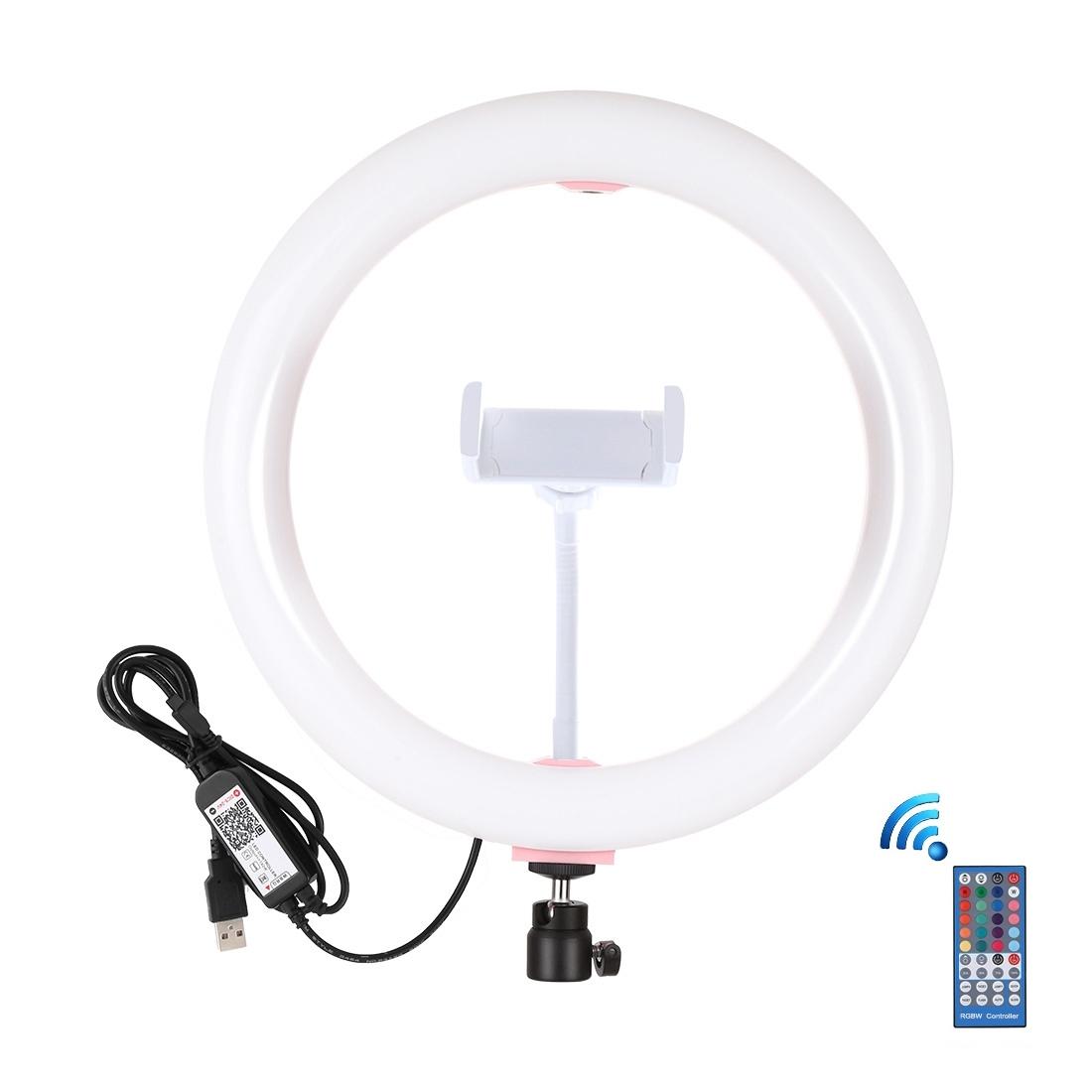 10.2 Curved Led Ring Light with Tripod & Remote for Vlogging & Photography - Pink 3
