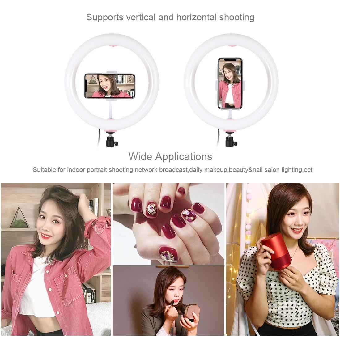 10.2 Curved Led Ring Light with Tripod & Remote for Vlogging & Photography - Pink 4