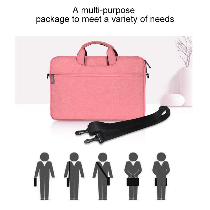Waterproof Oxford Cloth One-Shoulder Handbag For 15.6 Laptops - Hidden Portable Strap - Pink 8