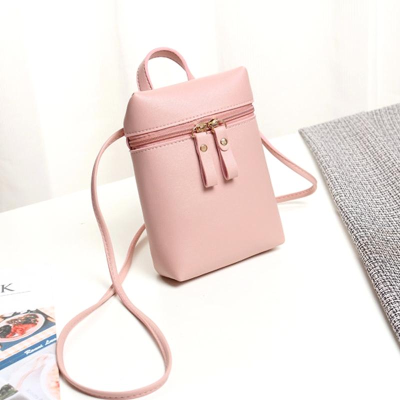 Simple Casual Shoulder Messenger Bag Small Crossbody Bucket Bag For Women - Pink