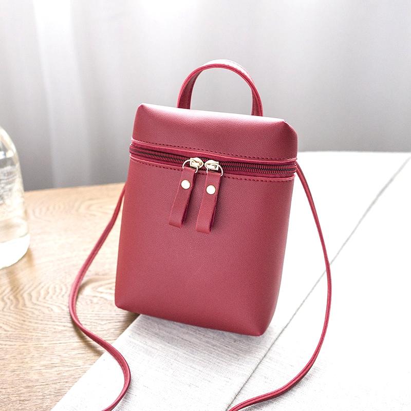Simple Casual Shoulder Messenger Bag Small Crossbody Bucket Bag For Women - Pink 10