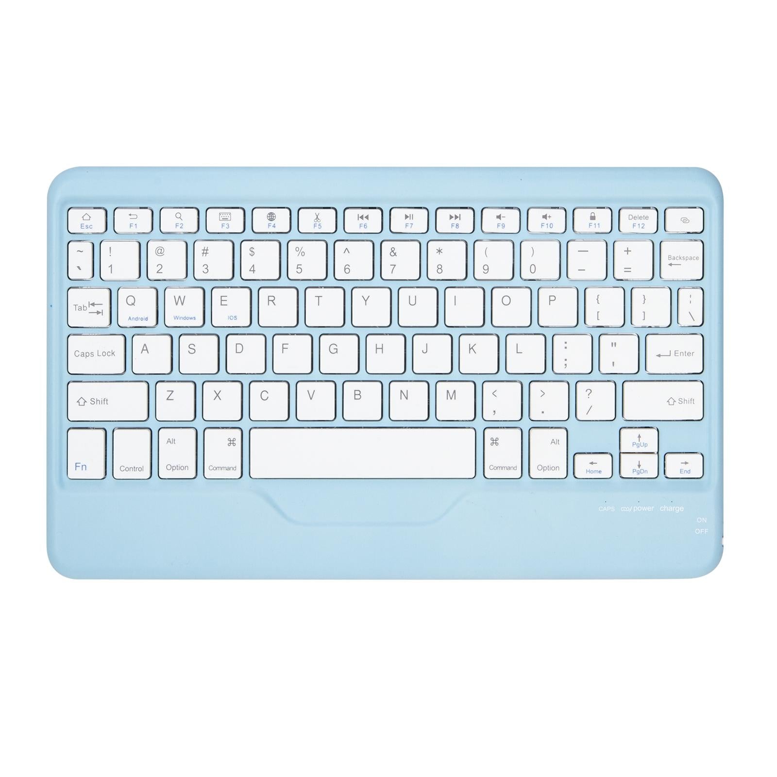 Bluetooth Keyboard Leather Tablet Case With Pen Slot - Pink 5