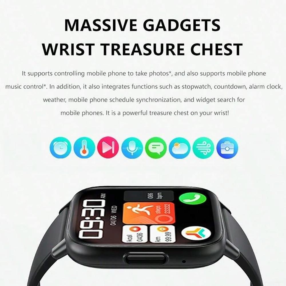 1.83 Inch Ip68 Waterproof Smart Watch Support Body Temperature Monitoring / Heart Rate / Blood Oxygen / Blood Pressure Monitoring - Pink 10