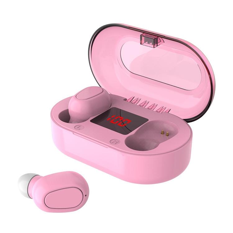 Wireless Bluetooth 5.0 Earphones with 9d Sound & Charging Box - Pink 3