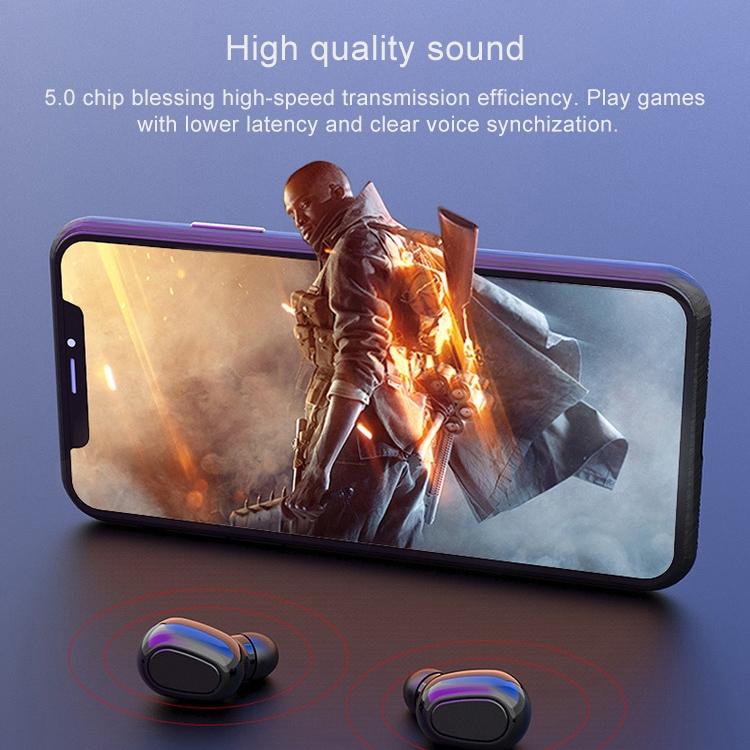 Wireless Bluetooth 5.0 Earphones with 9d Sound & Charging Box - Pink 9