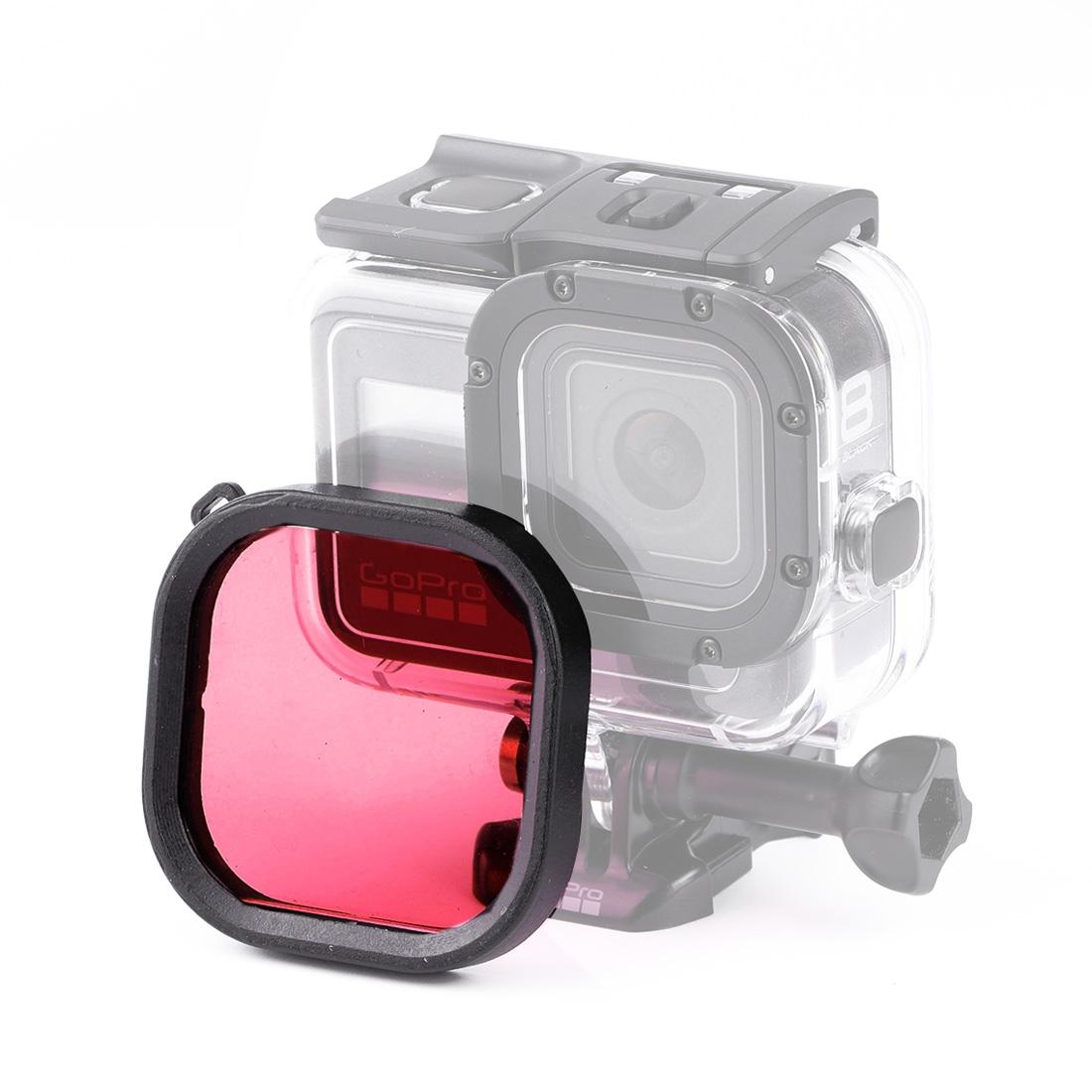 Waterproof Diving Lens Filter for Gopro Hero8 Housing - Pink 9