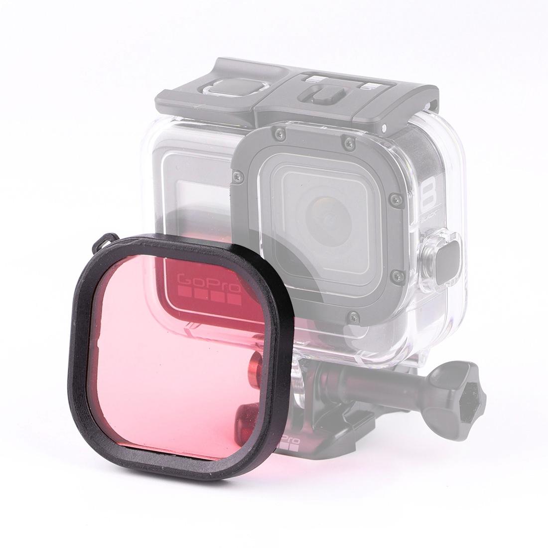 Waterproof Diving Lens Filter for Gopro Hero8 Housing - Pink 14
