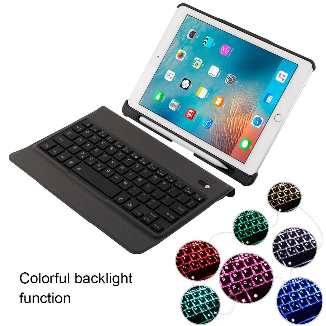 Bluetooth Keyboard & Leather Tablet Case For Ipad Air / Pro 9.7 - Detachable Ultra-Thin Multi-Angle Backlit - Pink 4