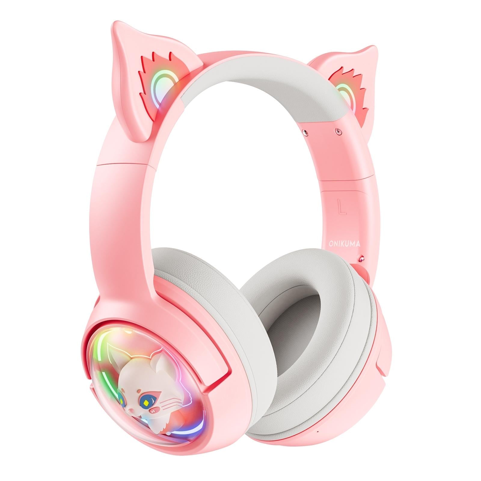 Wireless Cat Ear Bluetooth Headset Usb-C - Pink 10