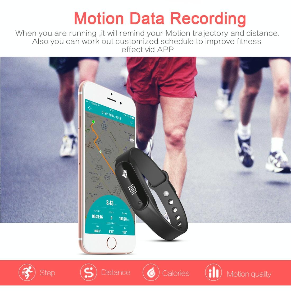 Bluetooth Smart Bracelet With Heart Rate Monitor And Sleep Tracker - Pink 11