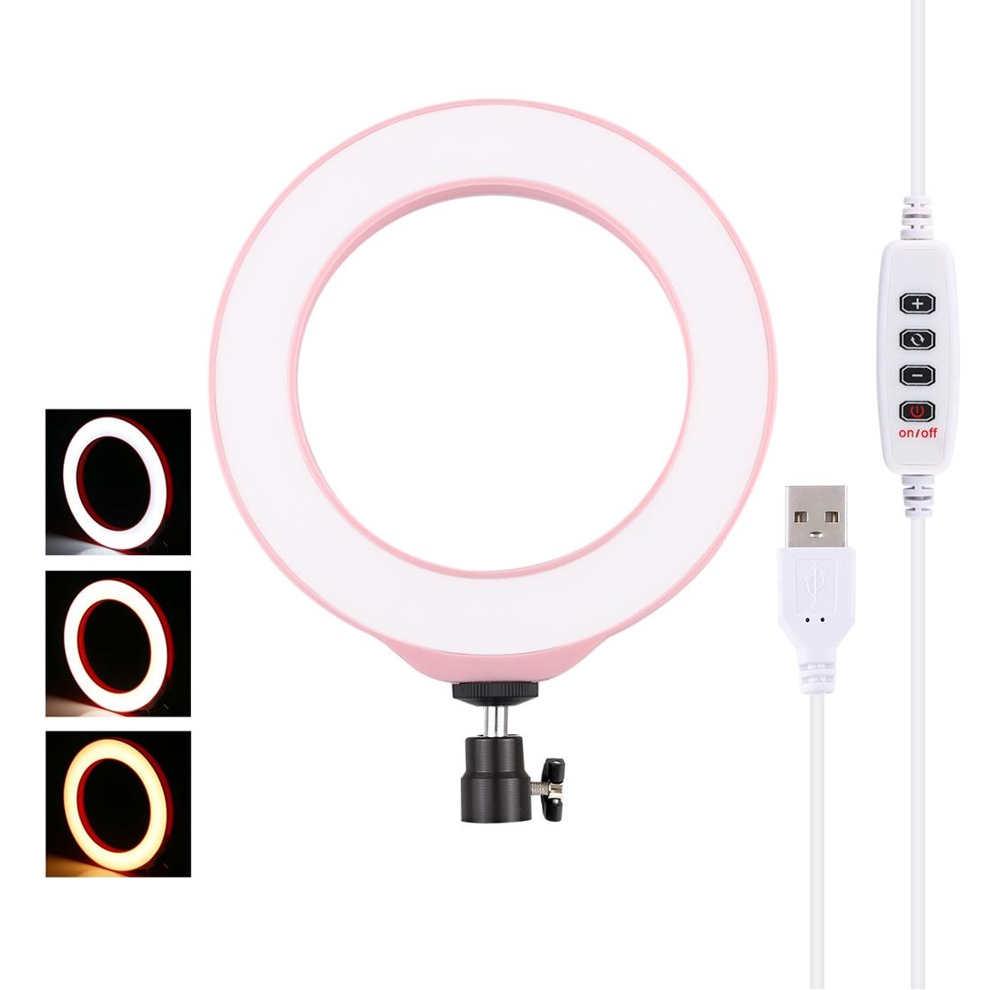 16cm Usb Led Ring Light with Tripod and 3 Modes - Pink 11