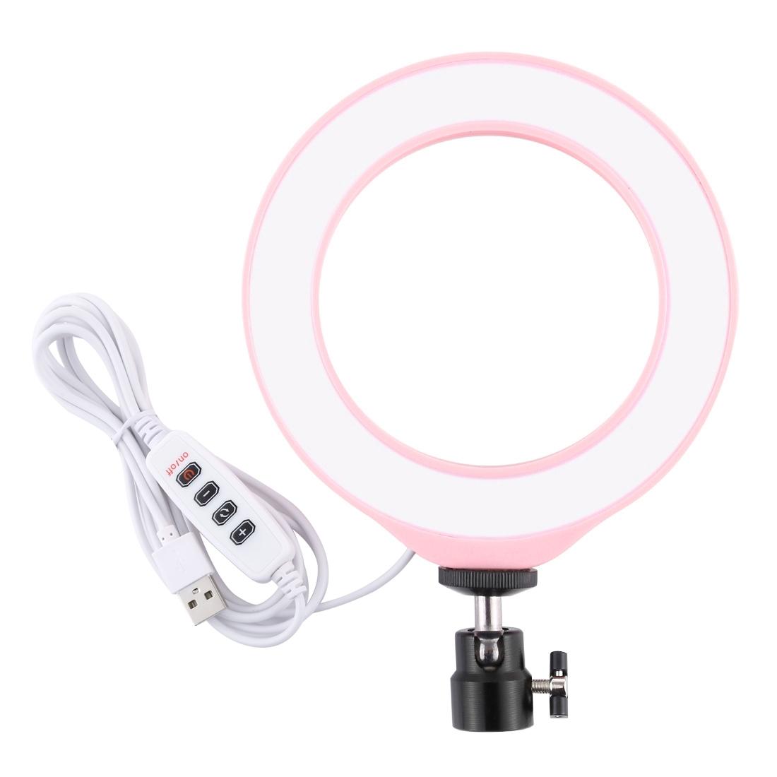 16cm Usb Led Ring Light with Tripod and 3 Modes - Pink 12