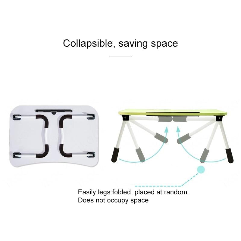 Portable Laptop Desk Stand - Foldable & Non-slip - Pink 8