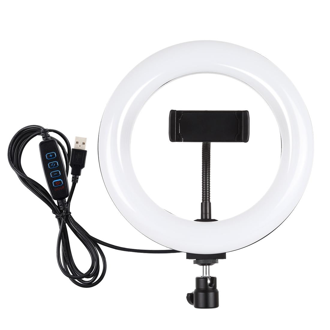 20cm Usb Dual Colour Led Ring Light with Phone Clamp - Pink 13