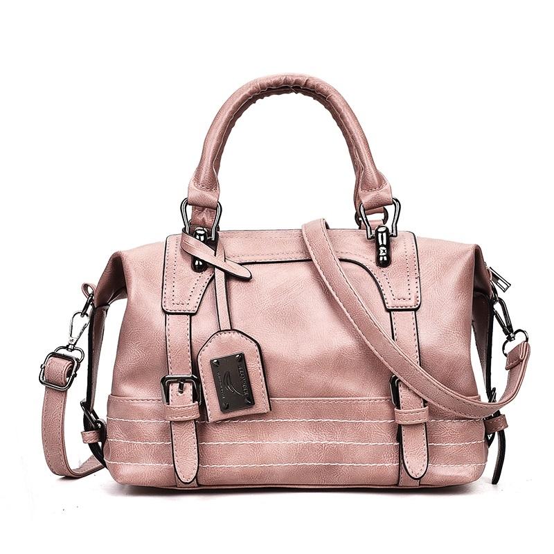 Retro Pu Shoulder Bag Pink 3
