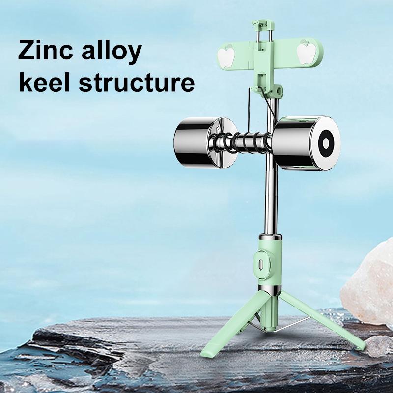 Wireless Selfie Stick with Remote Tripod - Compact Design - Green 4
