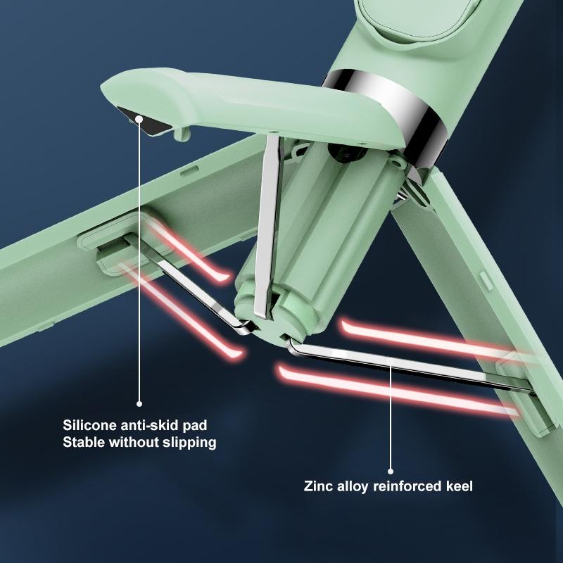 Wireless Selfie Stick with Remote Tripod - Compact Design - Green 5