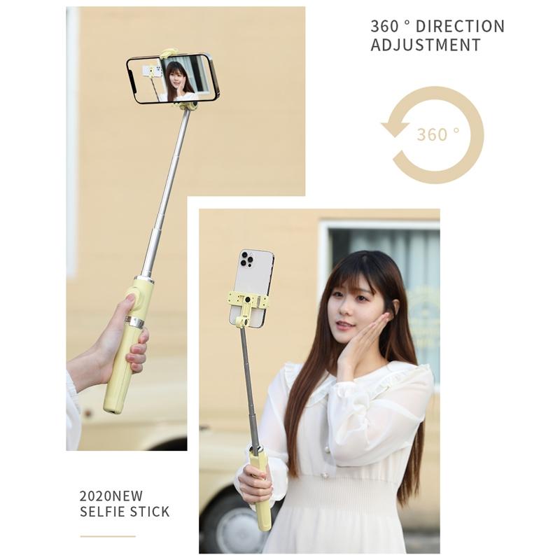 Wireless Selfie Stick with Remote Tripod - Compact Design - Green 8