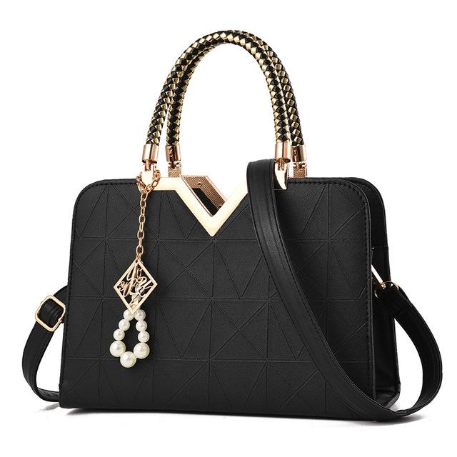 Women Zipper Shoulder Bag with Phone Pocket and Crossbody Strap - White 3