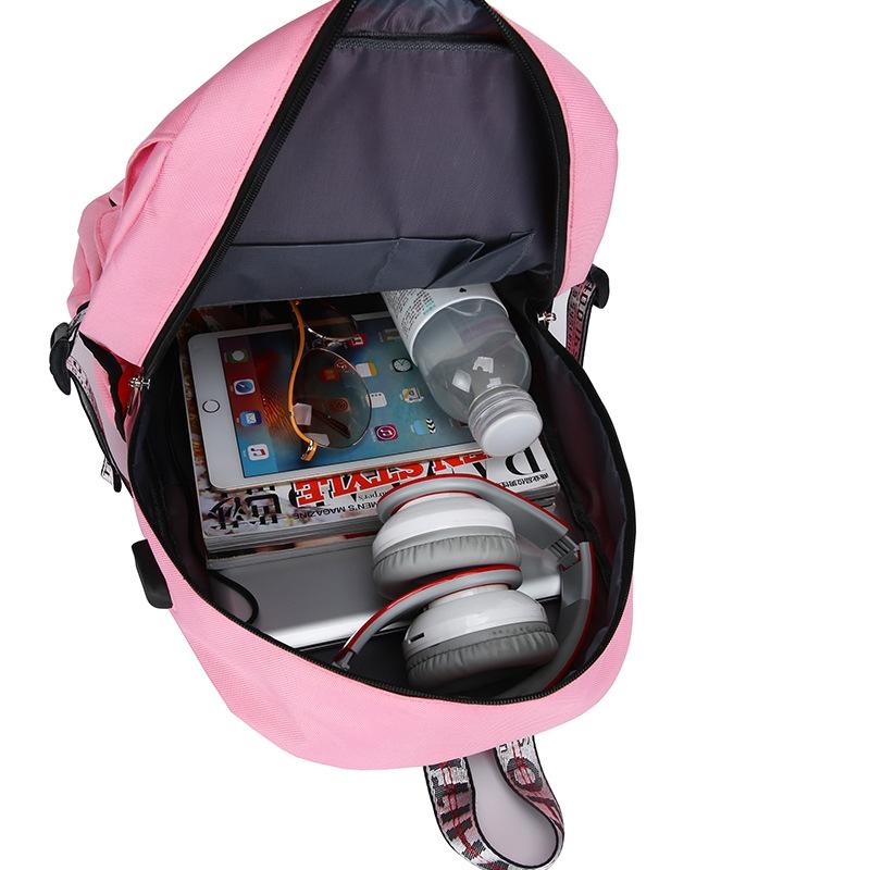 Anti-theft Usb Backpack for Sports and Leisure - Pink 7