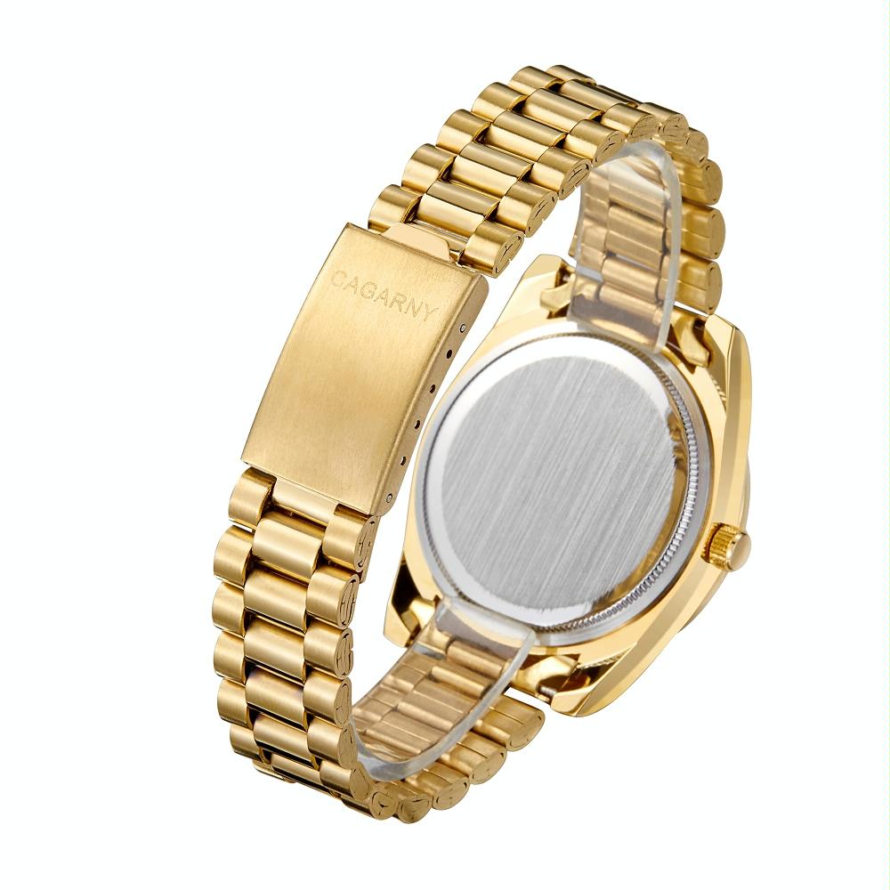 Men Quartz Watch with Diamond-encrusted Roman Numeral Dial - Silver Shell Black Dial 14