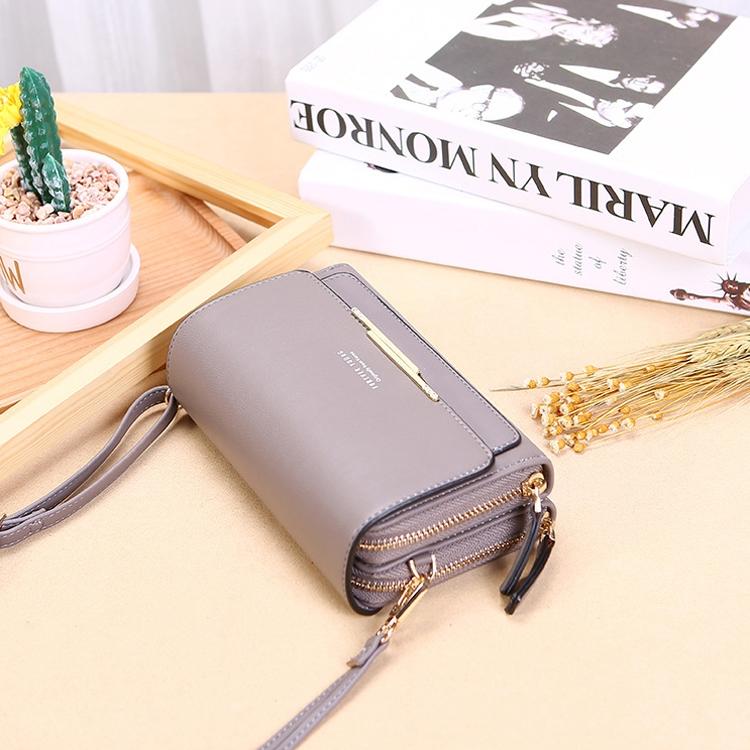 Large Capacity Multi Function Women Wallet - Gray 15