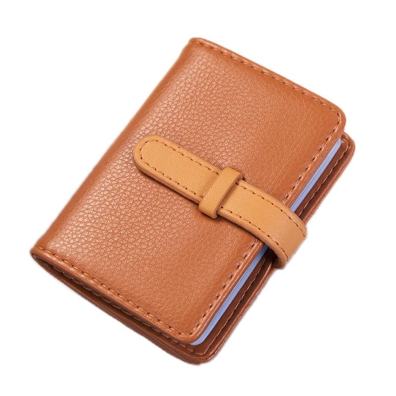 Portable Pu Leather Card Holder - Business & Credit Cards - Brown 14