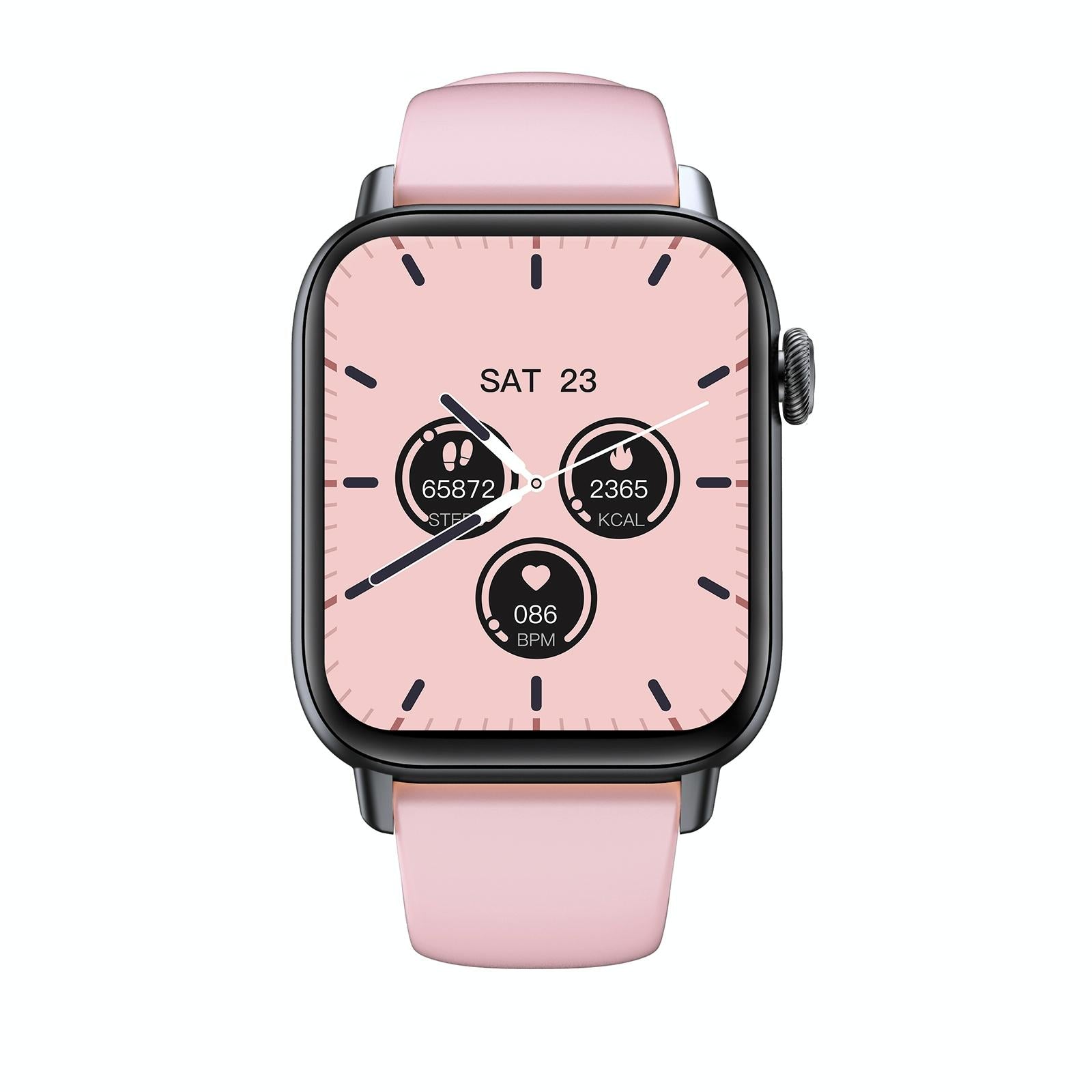 1.83 Inch Bt5.2 Smart Sport Watch Support Sleep / Heart Rate / Blood Oxygen / Temperature / Blood Pressure Health Monitor - Gold + Pink 4