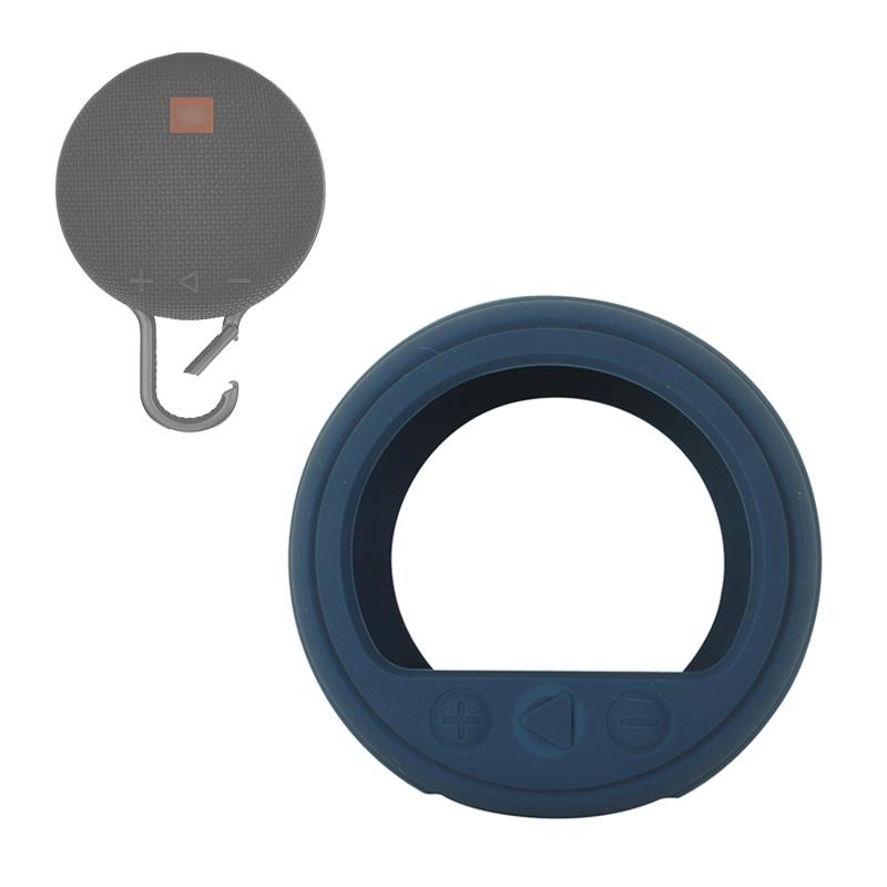 Soft Silicone Protective Cover for Jbl Clip 3 Bluetooth Speaker - Dark Blue